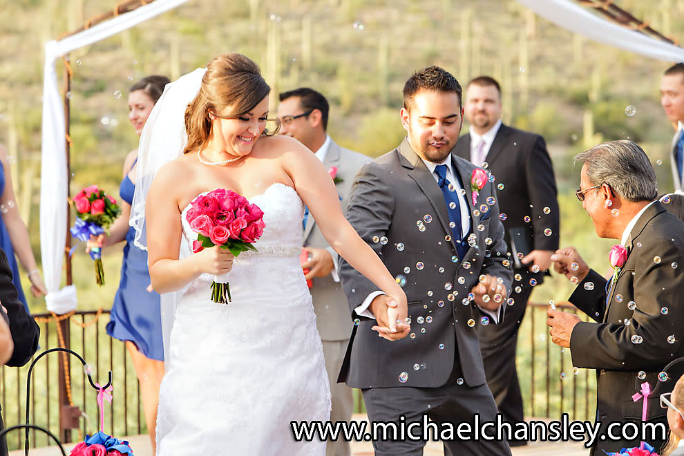 ceremony bubbles down the aisle