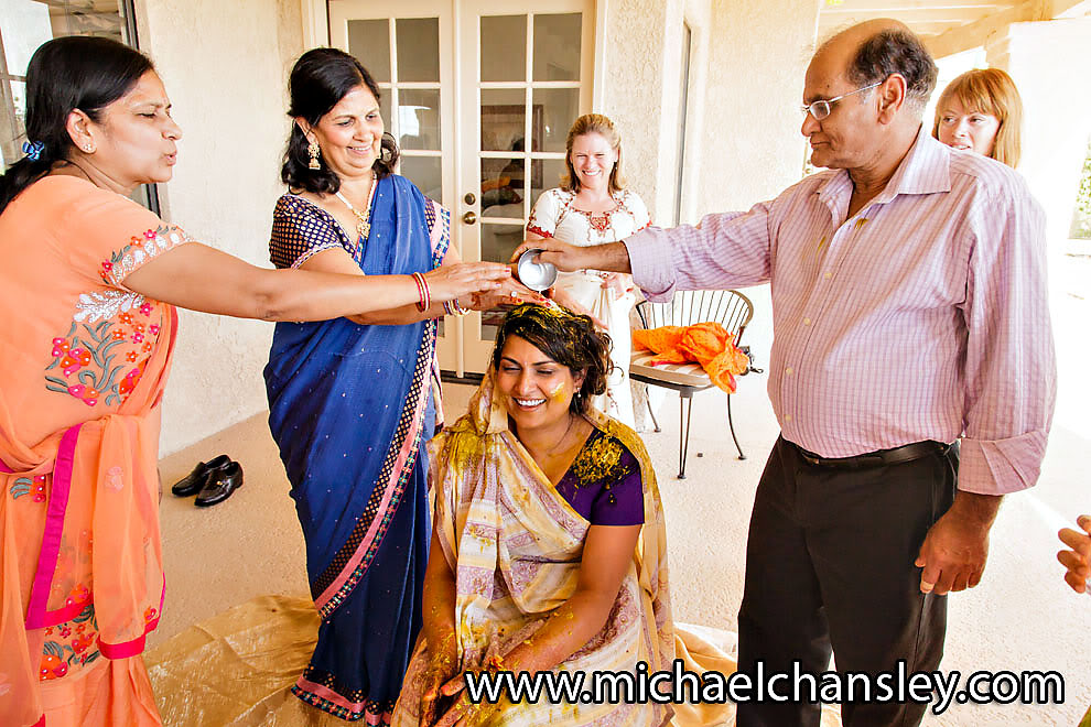 painting bride hindu ceremony