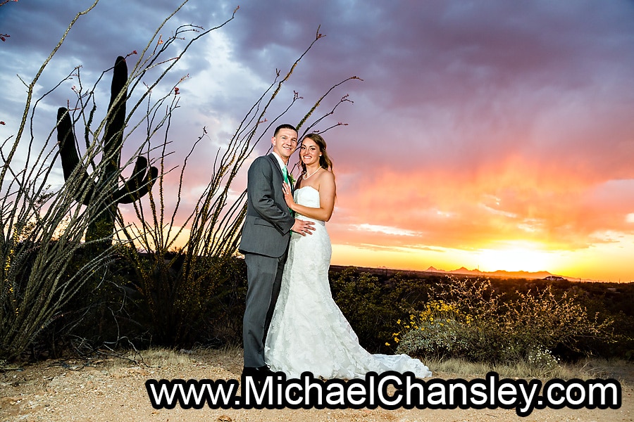 Saguaro Buttes Wedding Photos sunset